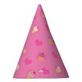 Roze koekjespatroon feesthoedjes (Rechts)