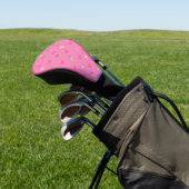 Roze koekjespatroon golfheadcover (Insitu)
