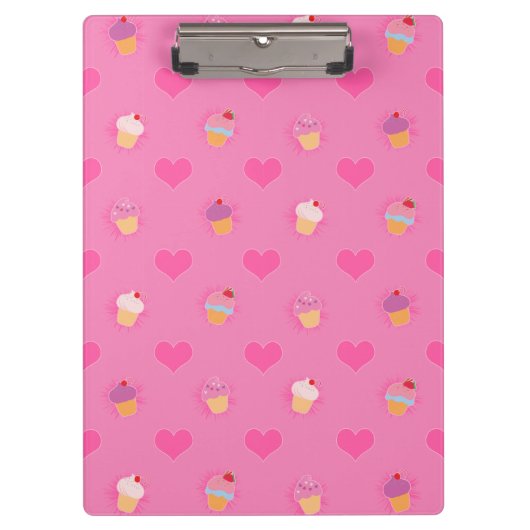 Roze koekjespatroon klembord (Voorkant)
