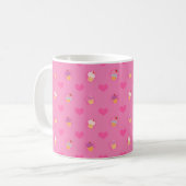 Roze koekjespatroon koffiemok (Voorkant links)