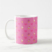 Roze koekjespatroon koffiemok (Links)