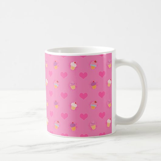 Roze koekjespatroon koffiemok (Rechts)