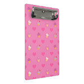 Roze koekjespatroon mini klembord (Schuin)