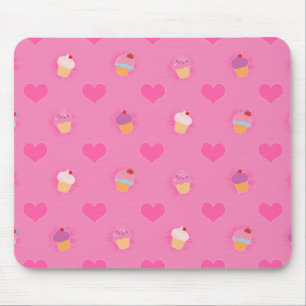 Roze koekjespatroon muismat