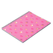 Roze koekjespatroon notitieboek (Linkerzijde)