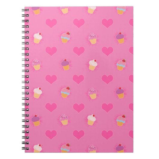 Roze koekjespatroon notitieboek (Voorkant)