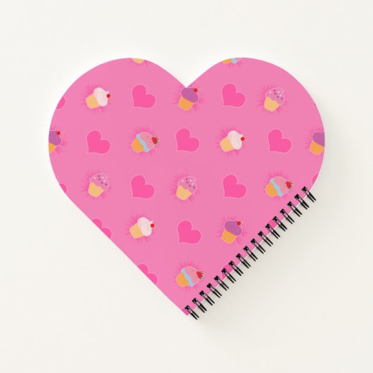 Roze koekjespatroon notitieboek (Achterkant)