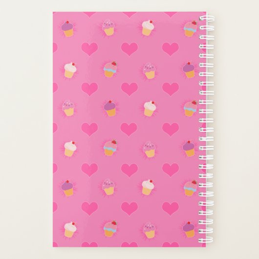 Roze koekjespatroon planner (Achterkant)