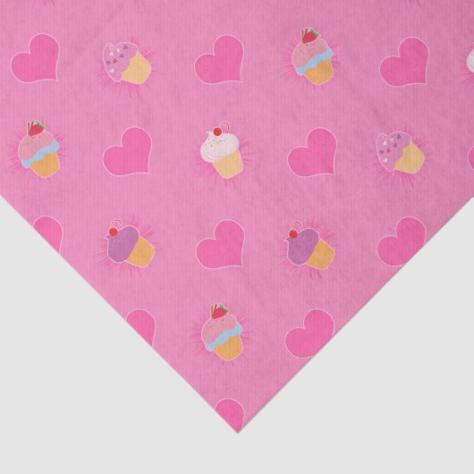 Roze koekjespatroon tissuepapier (Detail)