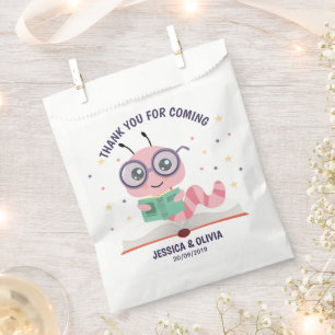 Roze koekjesthema bedankzakje