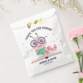 Roze koekjesthema bedankzakje (Gezegeld)