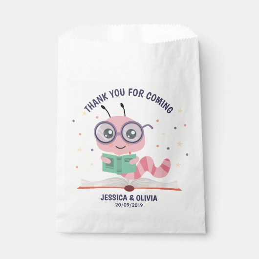 Roze koekjesthema bedankzakje (Voorkant)