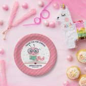 Roze koekjesthema papieren bordje (Feest)