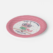 Roze koekjesthema papieren bordje (Gekanteld)