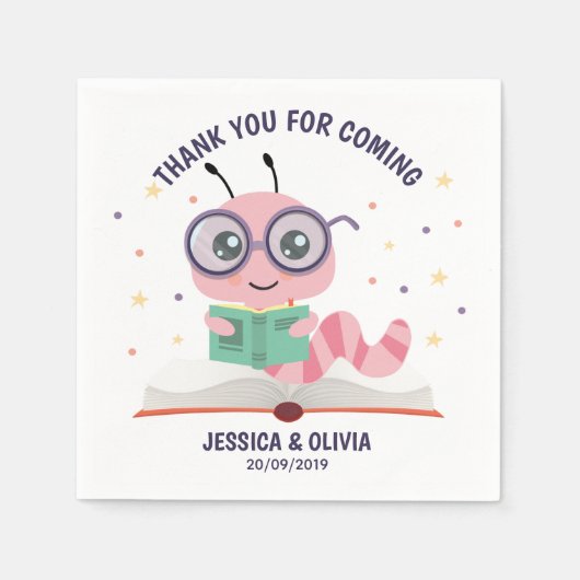 Roze koekjesthema servet (Voorkant)