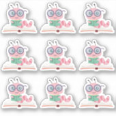 Roze koekjesthema Sticker (Voorkant)