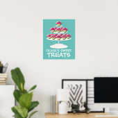 Roze koekjestower - Sweet-tenteken Poster (Thuiskantoor)