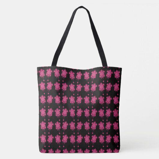 Roze Koekoeksklokken Tote Bag (Achterkant)