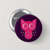 Roze koelmasker ronde button 5,7 cm (Voorkant /achterkant)