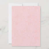 Roze Koets Baby Meisje Foto Geboorte Aankondiging (Achterkant)