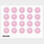Roze koets baby shower partij gunst stickers (Vel)