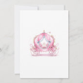 Roze Koets Baby Shower Uitnodiging (Achterkant)
