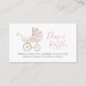 Roze Koets Luier Raffle Kaart (Voorkant)