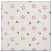 Roze koffie en donuts stof (Swatch)