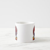 Roze koffie en wees eng espresso kop (Voorkant)