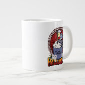 Roze koffie en wees eng grote koffiekop (Voorkant rechts)