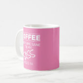 Roze koffie houdt me gezond|Sass Grapny Quote Text Koffiemok (Voorkant links)