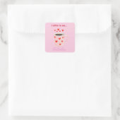 Roze koffie is mijn Valentijn Cute Sticker (Tas)