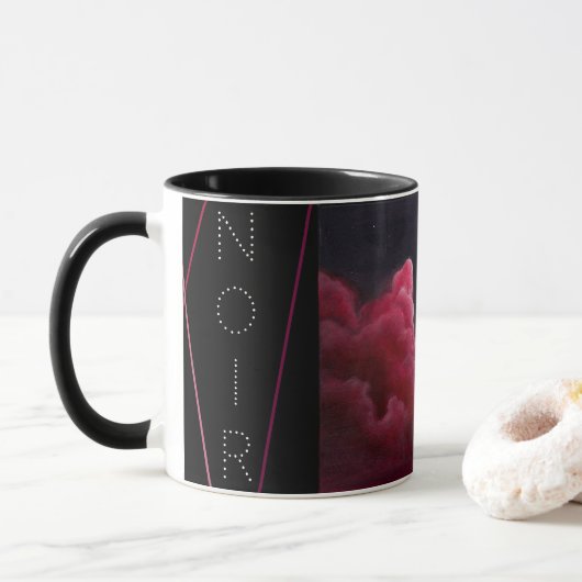 Roze koffie Mok (Met donut)
