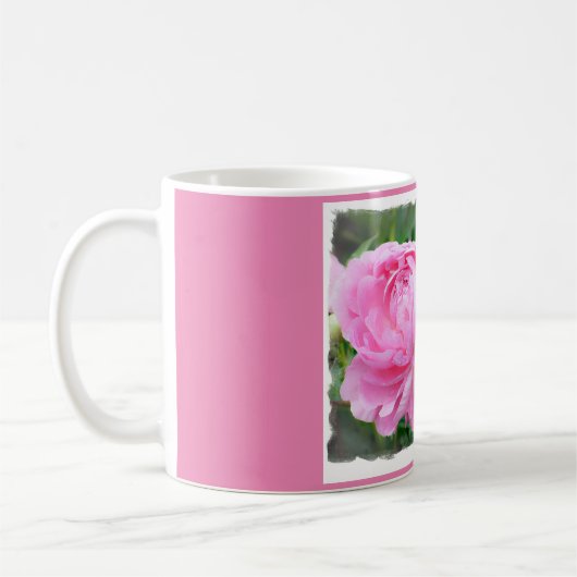 Roze koffie-Mok met foto van roze pony's Koffiemok (Links)