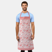 Roze koffie-Schort Schort (Gedragen)
