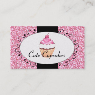 Roze koffiebakkerij visitekaartje