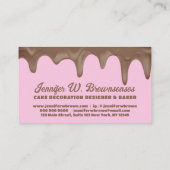 Roze koffiebanketbakkerij Chef Abstract crème Visitekaartje (Achterkant)