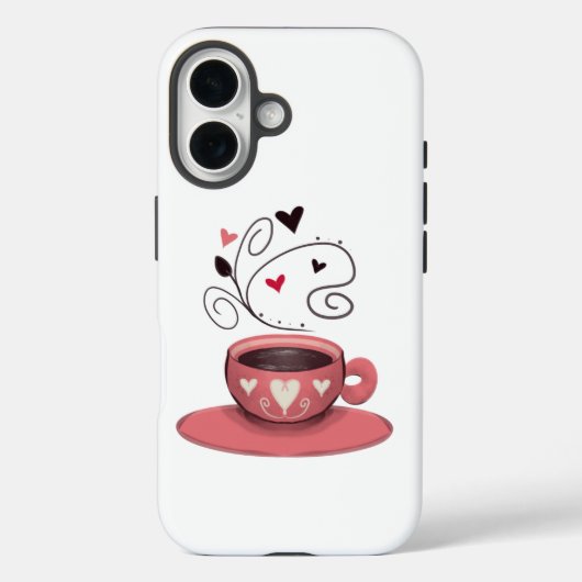 Roze koffiebeker Case-Mate iPhone case (Achterkant)