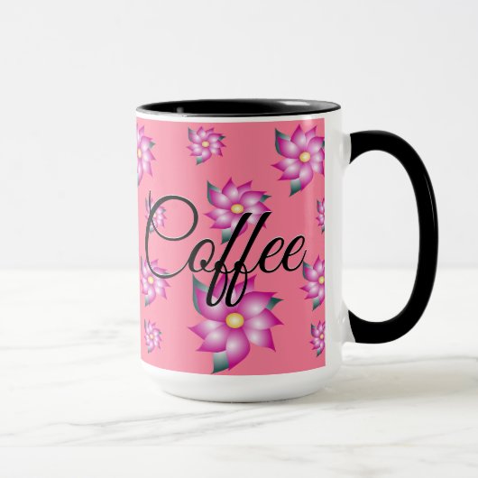 Roze koffiebeker mok (Rechts)