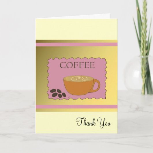 Roze Koffiebordje Bedankt (Voorkant)