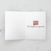 Roze Koffiebordje Bedankt (Binnen)