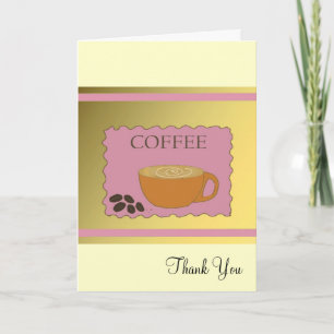 Roze Koffiebordje Bedankt