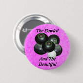 Roze koffiebrons en mooi, ronde button 5,7 cm (Voorkant /achterkant)