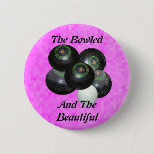 Roze koffiebrons en mooi, ronde button 5,7 cm