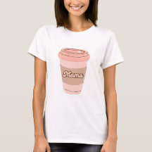 Roze koffiekop mama shirt