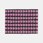 Roze koffiekopjes flesje fleece deken (Voorkant (Horizontaal))