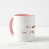 Roze koffiemok mok (Voorkant links)