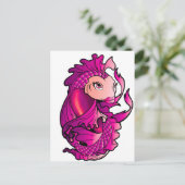 Roze koi briefkaart (Staand voorkant)