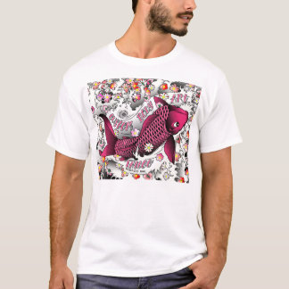 roze koi t-shirt