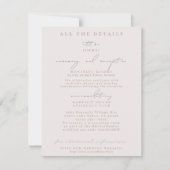 Roze kolibrie bruiloft details behuizing Kaarten (Voorkant)